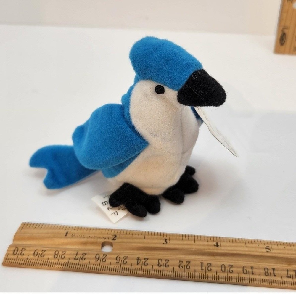 Ty Teenie Beanie Babies Rocket the Blue Jay 1999 McDonalds Plush‎ Bird Toy